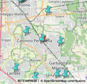 Mappa Piazzale Cardinal Ferrari, 21042 Caronno Pertusella VA, Italia (3.04167)