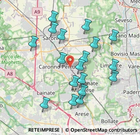 Mappa Piazzale Cardinal Ferrari, 21042 Caronno Pertusella VA, Italia (3.65333)