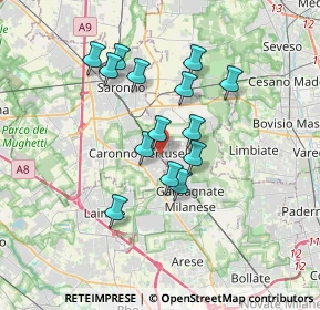 Mappa Piazzale Cardinal Ferrari, 21042 Caronno Pertusella VA, Italia (2.90714)
