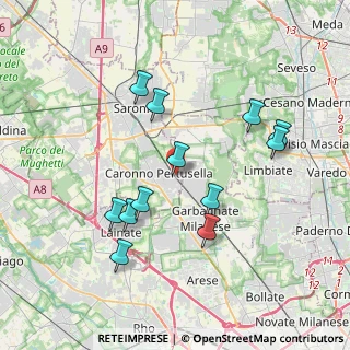 Mappa Via Monte Grappa, 21042 Caronno Pertusella VA, Italia (3.63833)