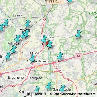Mappa Via Piave, 20875 Burago di Molgora MB, Italia (5.97111)
