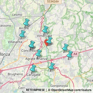 Mappa Via Piave, 20875 Burago di Molgora MB, Italia (3.64545)