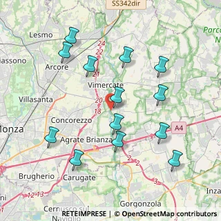 Mappa Via Monte Grappa, 20875 Burago di Molgora MB, Italia (4.11615)