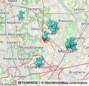 Mappa Via Alessandro Volta, 20053 Muggiò MB, Italia (3.61091)
