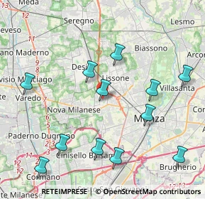 Mappa Via Alessandro Volta, 20053 Muggiò MB, Italia (4.56083)