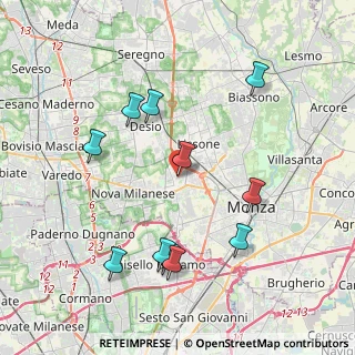 Mappa Via Alessandro Volta, 20053 Muggiò MB, Italia (4.05182)