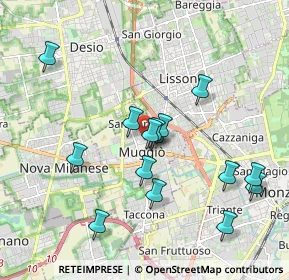 Mappa Via Alessandro Volta, 20053 Muggiò MB, Italia (1.82467)