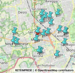 Mappa Via Alessandro Volta, 20053 Muggiò MB, Italia (1.929)
