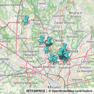Mappa Via Pietro Volpi, 20039 Varedo MB, Italia (5.61143)