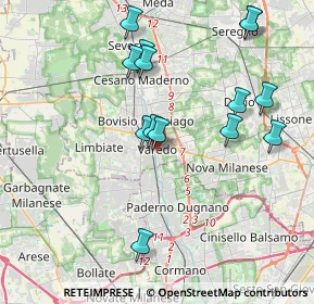 Mappa Via Volpi, 20814 Varedo MB, Italia (4.025)