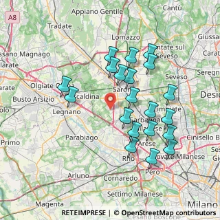 Mappa Via Achille Grandi, 21040 Origgio VA, Italia (7.1535)