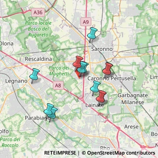 Mappa Via Achille Grandi, 21040 Origgio VA, Italia (3.09167)