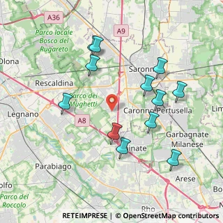 Mappa Via Achille Grandi, 21040 Origgio VA, Italia (3.91333)