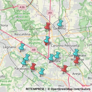 Mappa Via Achille Grandi, 21040 Origgio VA, Italia (4.55077)