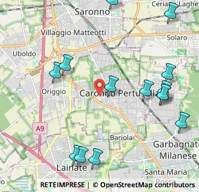 Mappa Via Giuseppe Mazzini, 21042 Caronno Pertusella VA, Italia (2.60867)