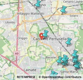 Mappa Via Giuseppe Mazzini, 21042 Caronno Pertusella VA, Italia (3.27765)