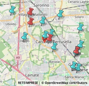 Mappa Via Giuseppe Mazzini, 21042 Caronno Pertusella VA, Italia (2.25)