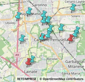 Mappa Via Giuseppe Mazzini, 21042 Caronno Pertusella VA, Italia (2.0475)