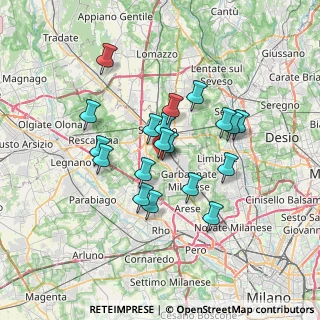 Mappa Via Giuseppe Mazzini, 21042 Caronno Pertusella VA, Italia (5.73)