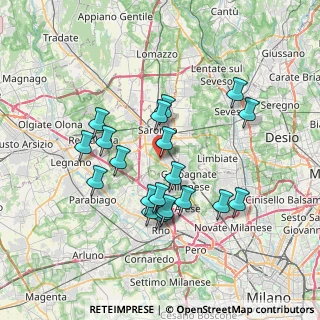 Mappa Via Giuseppe Mazzini, 21042 Caronno Pertusella VA, Italia (6.6285)