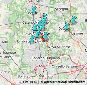 Mappa Via John Fitzgerald Kennedy, 20814 Varedo MB, Italia (2.82083)