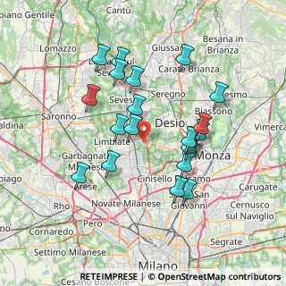 Mappa Via Vittorio Alfieri, 20814 Varedo MB, Italia (6.779)