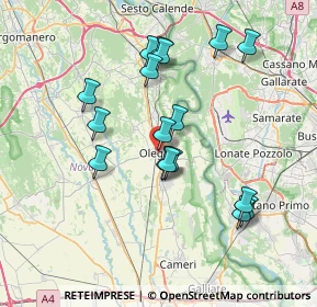 Mappa Via Dante Alighieri, 28047 Oleggio NO, Italia (6.87941)