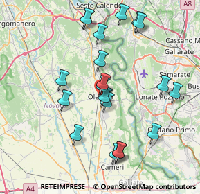 Mappa Via Dante Alighieri, 28047 Oleggio NO, Italia (7.8065)