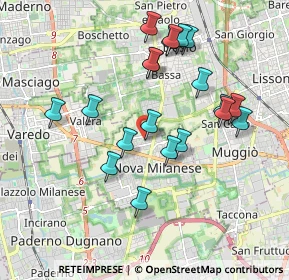 Mappa Via Giovanni Berchet, 20834 Nova Milanese MB, Italia (1.8225)