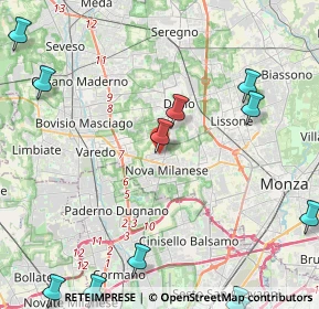 Mappa Via Giovanni Berchet, 20834 Nova Milanese MB, Italia (6.49077)