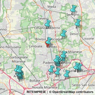 Mappa Via Camillo Benso Conte di Cavour, 20814 Varedo MB, Italia (5.401)