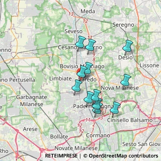 Mappa Via Camillo Benso Conte di Cavour, 20814 Varedo MB, Italia (3.12667)