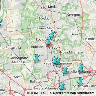 Mappa Via Camillo Benso Cavour, 20814 Varedo MB, Italia (5.39636)