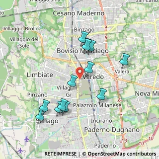 Mappa Via Camillo Benso Conte di Cavour, 20814 Varedo MB, Italia (1.83385)