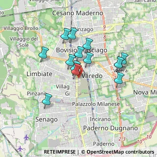 Mappa Via Camillo Benso Cavour, 20814 Varedo MB, Italia (1.55143)