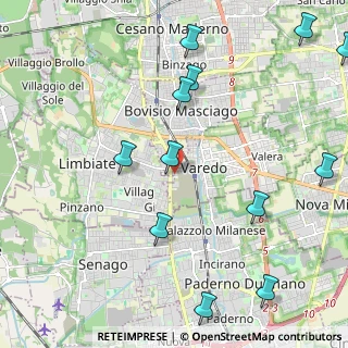 Mappa Via Camillo Benso Cavour, 20814 Varedo MB, Italia (2.71417)