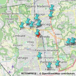 Mappa Via Camillo Benso Cavour, 20814 Varedo MB, Italia (2.456)