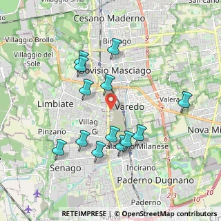 Mappa Via Camillo Benso Cavour, 20814 Varedo MB, Italia (1.83769)