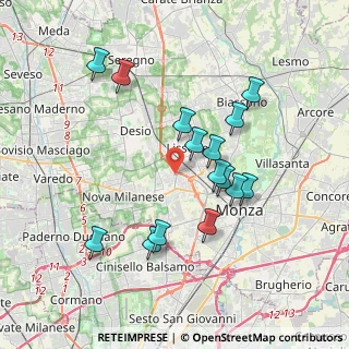 Mappa Via Generale Gaetano Giardino, 20835 Lissone MB, Italia (3.49933)