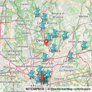 Mappa Via Generale Gaetano Giardino, 20835 Lissone MB, Italia (10.265)