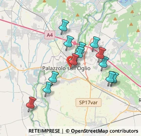 Mappa Via Giuseppe Parini, 25036 Palazzolo sull'Oglio BS, Italia (3.16923)