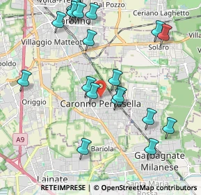Mappa Via Tintoretto, 21042 Caronno Pertusella VA, Italia (2.2945)