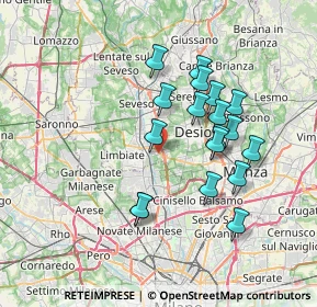 Mappa VICINO ALLA NUOVA ESSELUNGA, 20814 Varedo MB, Italia (6.44333)