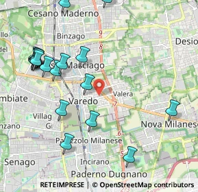 Mappa VICINO ALLA NUOVA ESSELUNGA, 20814 Varedo MB, Italia (2.41444)