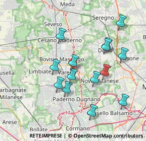 Mappa VICINO ALLA NUOVA ESSELUNGA, 20814 Varedo MB, Italia (3.59357)