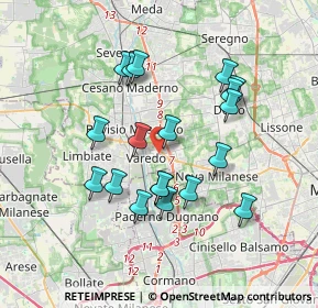 Mappa VICINO ALLA NUOVA ESSELUNGA, 20814 Varedo MB, Italia (3.26)