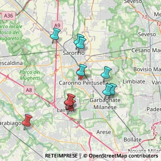 Mappa Vicolo B. Cellini, 21042 Caronno Pertusella VA, Italia (3.58545)