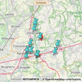 Mappa Via Giotto, 20875 Burago di Molgora MB, Italia (3.36364)