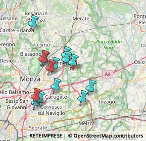 Mappa Via Giotto, 20875 Burago di Molgora MB, Italia (6.80857)