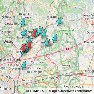 Mappa Via Giotto, 20875 Burago di Molgora MB, Italia (7.39056)